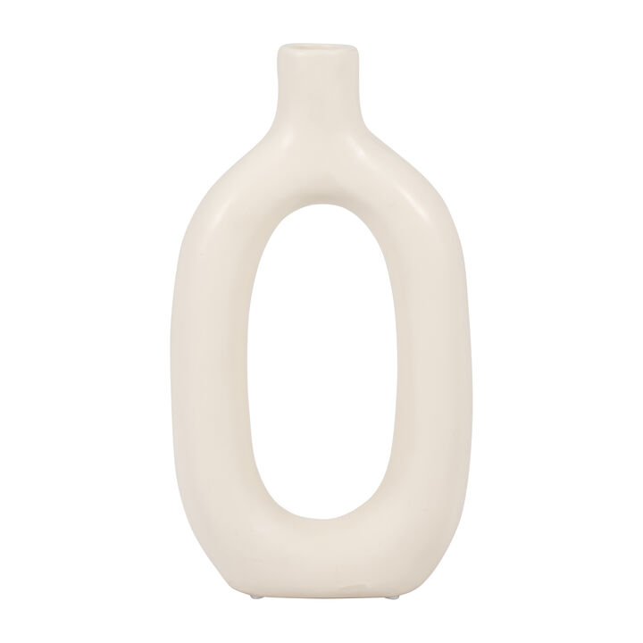 9" Abstrct Texture CutOut Vase