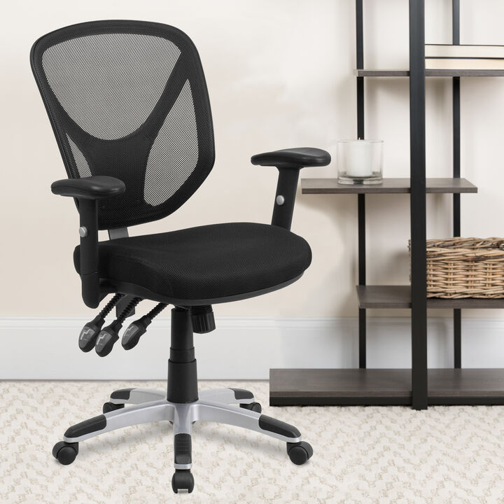 Sam Mid-Back Mesh Multifunction Swivel Ergonomic Task Office Chair with Adjustable Arms