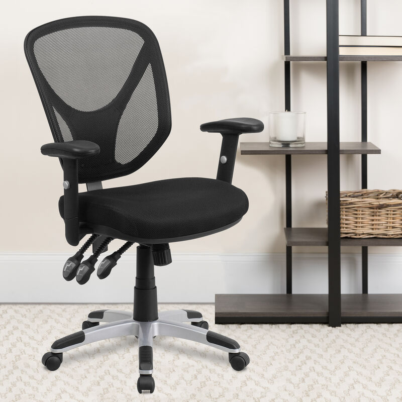 Sam Mid-Back Mesh Multifunction Swivel Ergonomic Task Office Chair with Adjustable Arms