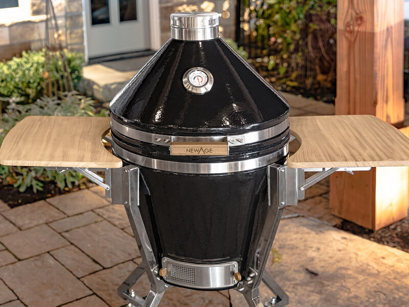 Outdoor Kitchen Platinum Kamado Bundle (Pro 22 in. Cart, 22 in. Kamado Grill)