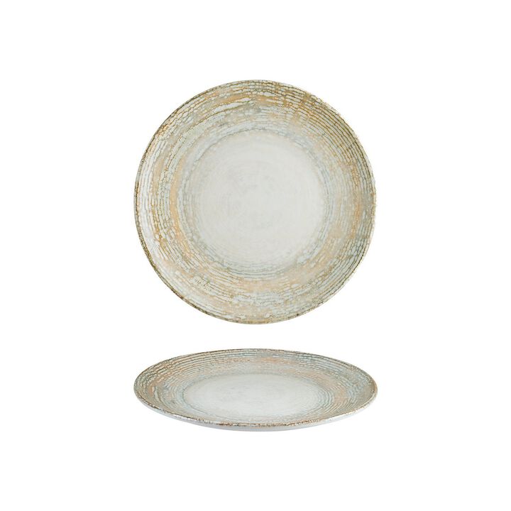 Patera dia.10" Round Decorated Porcelain Plate (Set of 4)