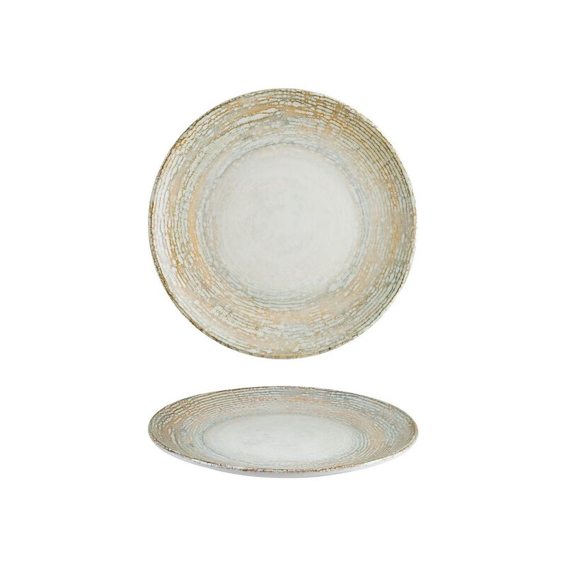 Patera dia.10" Round Decorated Porcelain Plate (Set of 4)