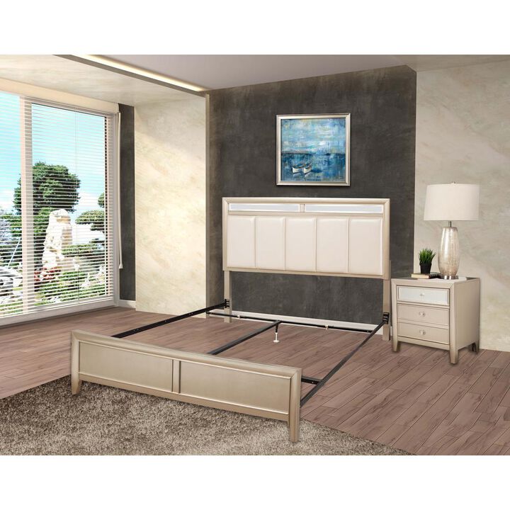 Hollywood Bed Frame Bolt On Bed Rails Queen/Eastern King with center support and 2 Glides