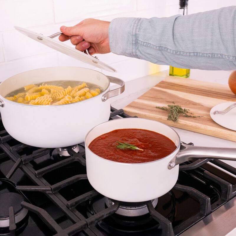 Alva Mobi Professional Nonstick Cookware Set, 8-Piece Complete Kitchen Cooking Set with Pots Pans & Lids, Induction Compatible, Oven & Dishwasher Safe