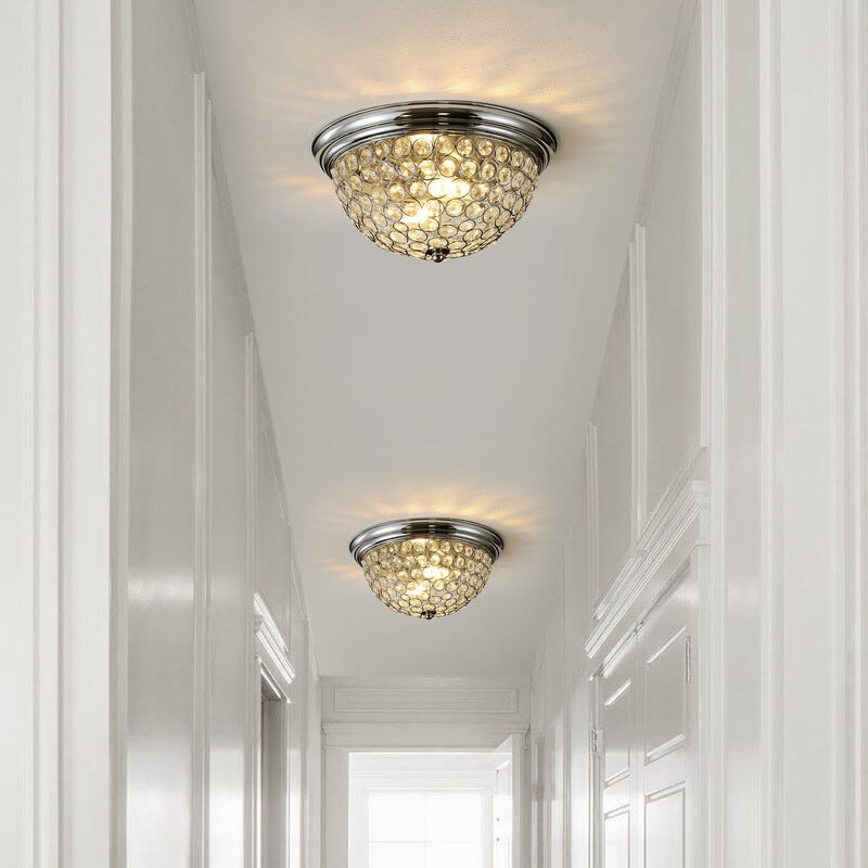 Malia 1-Light Traditional Transitional Iron LED Flush Mount