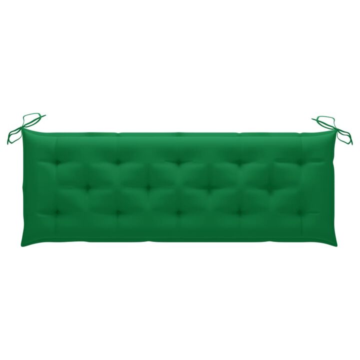 vidaXL Garden Bench Cushion Green 59.1"x19.7"x2.8" Fabric