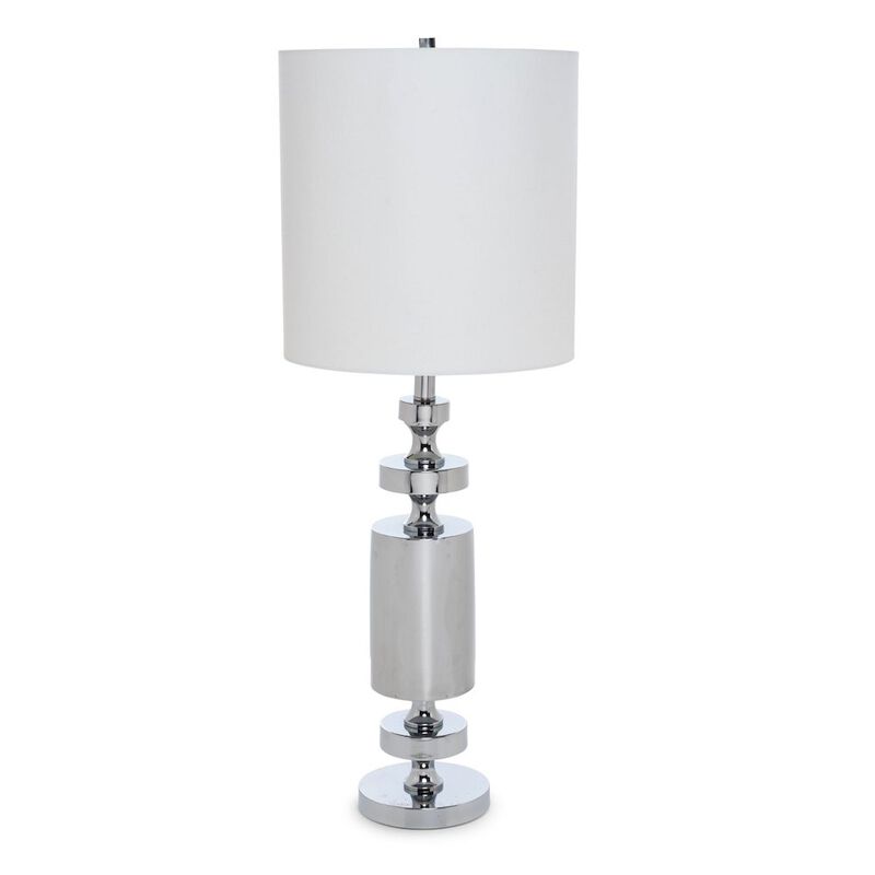 Lux Lighting Nicole 36 Chrome Metal Table lamp, (Set of 2)