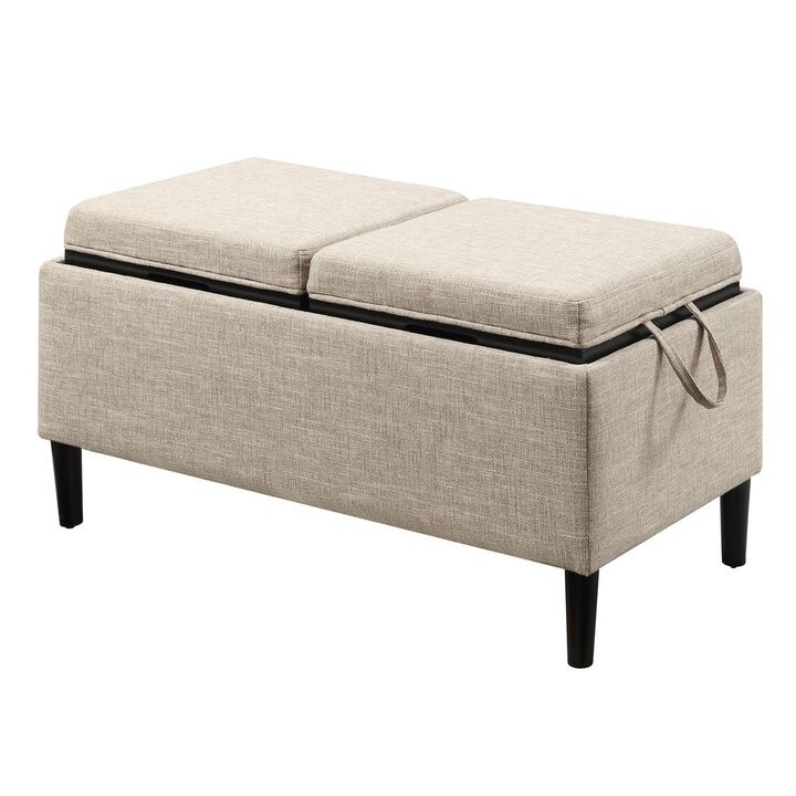 Convience Concept, Inc. Designs4Comfort Magnolia Storage Ottoman with Reversible Trays