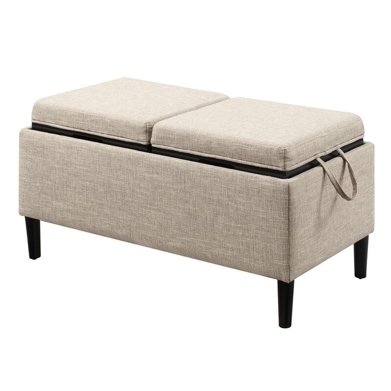Convience Concept, Inc. Designs4Comfort Magnolia Storage Ottoman with Reversible Trays
