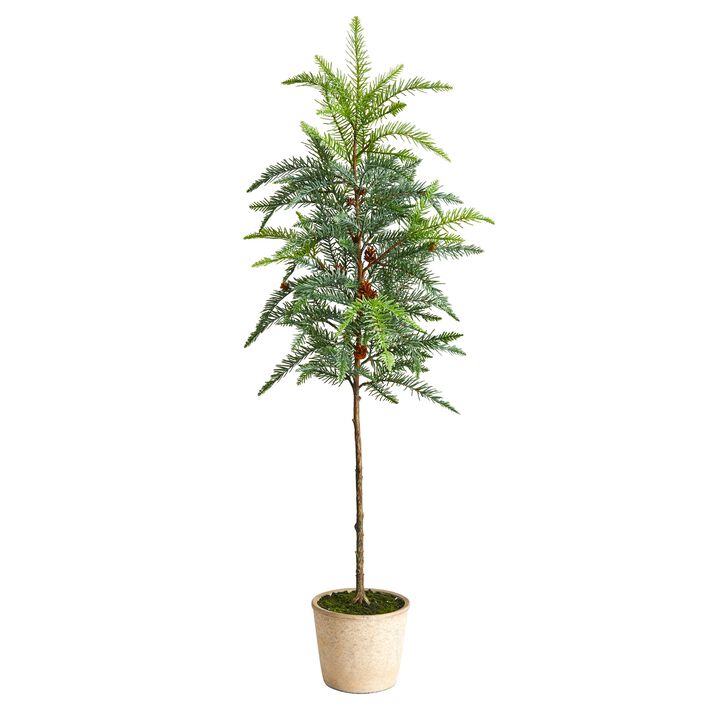 Hivvago 3.5 Feet Winniepeg Artificial Pine Tree in Decorative Planter