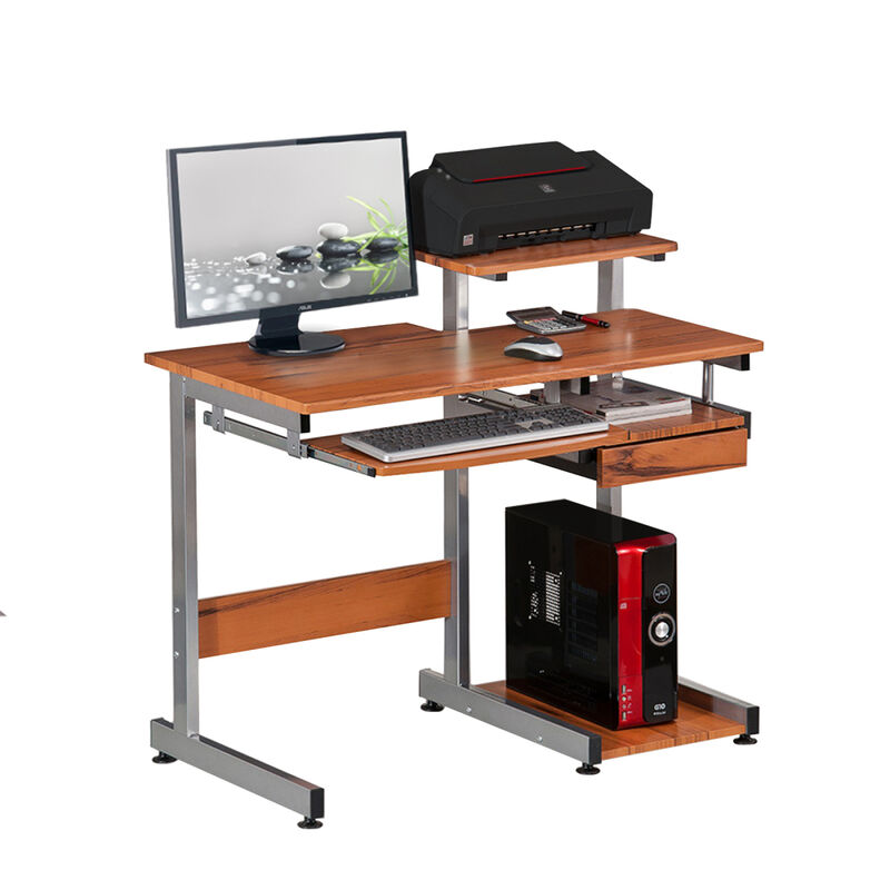 Complete Computer Workstation Desk, Woodgrain