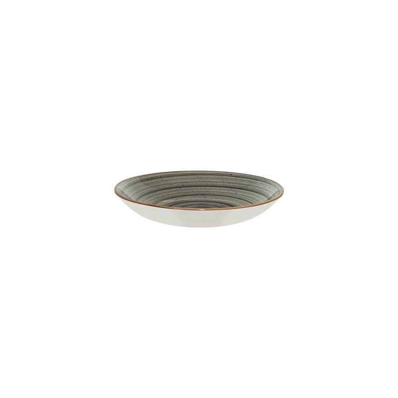 Space dia.9" h:2" 34 oz. Round Grey Porcelain Bowl (Set of 4)