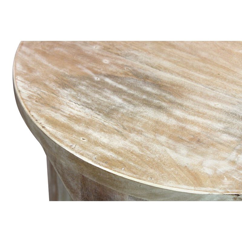 Alex Hamilton Jenna Round End Table with Shelf