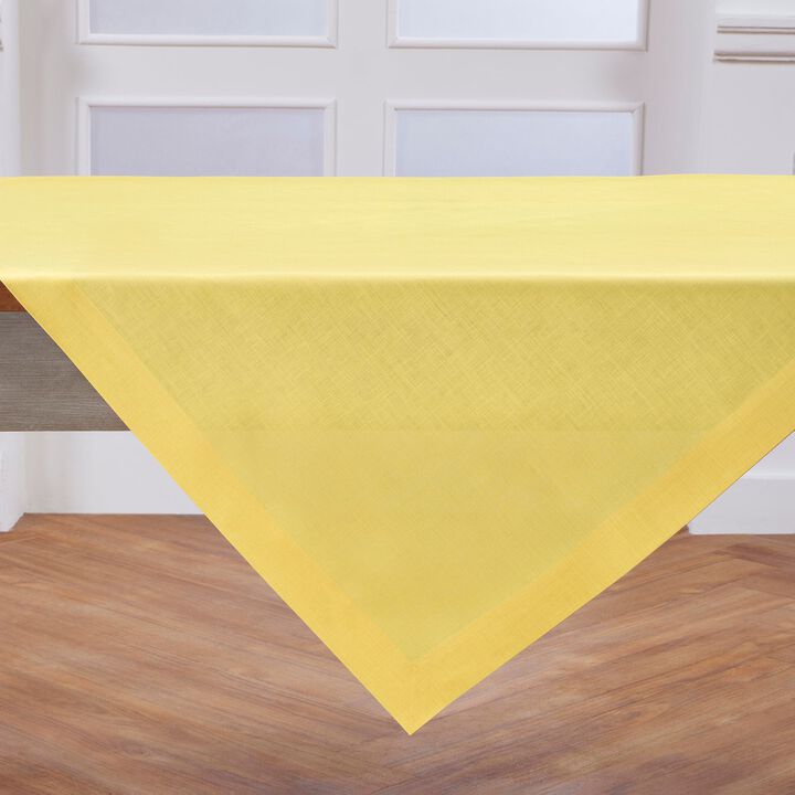 Solino Home 100% Pure Linen Table Throw 52 x 52 Inch | Fete