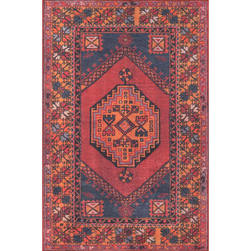 Momeni Traditional Runner Area Rug, Red, 2'3 X 7'6 Runner