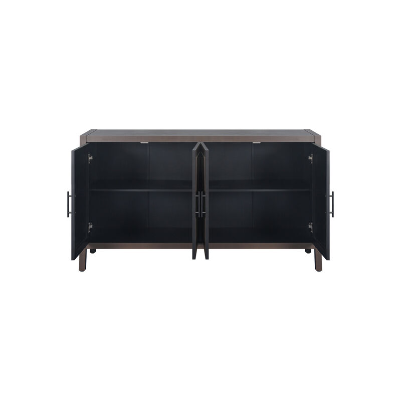 Vintage American 4 Door Wooden Sideboard