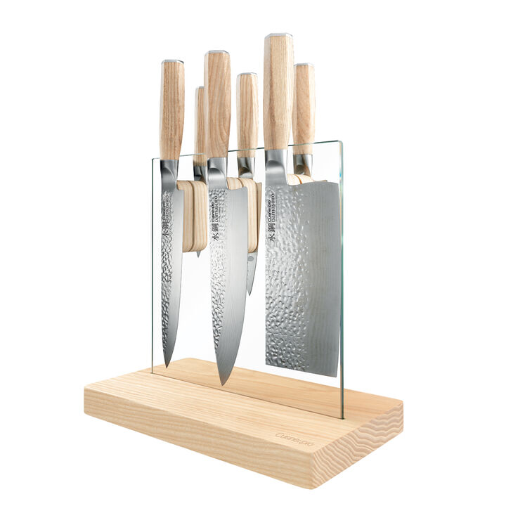 Damashiro® 7 Piece Hikari Ash Knife Block