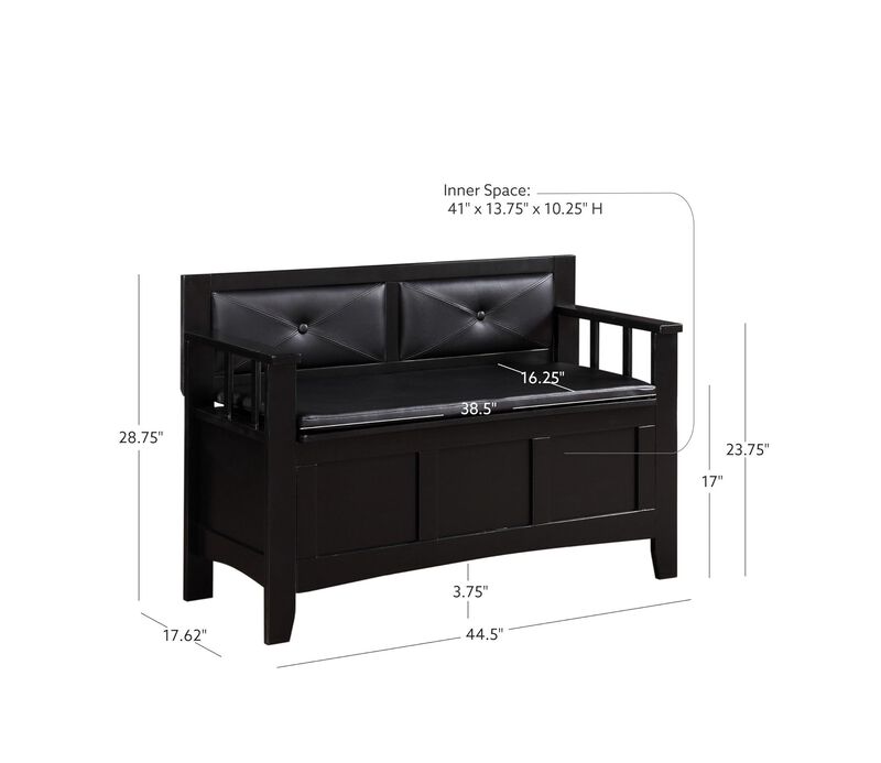 Linon Carlton Padded Bench
