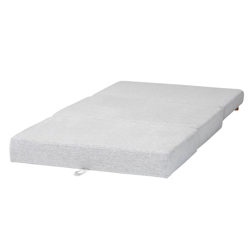 Baxton Studio Sabriel Modern Light Grey Fabric Convertible Sleeper Ottoman