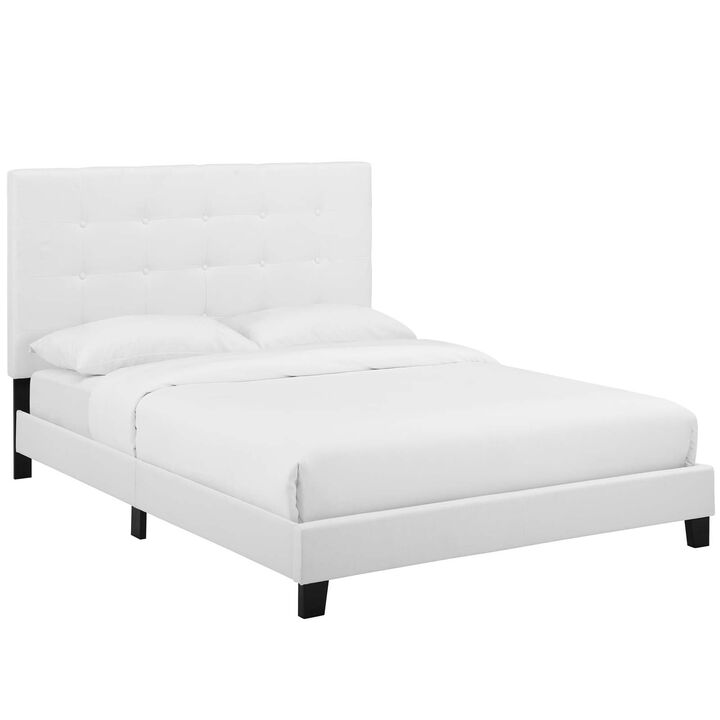 Modway - Melanie Queen Tufted Button Upholstered Fabric Platform Bed