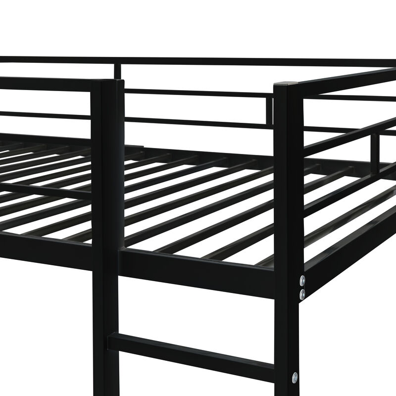 Merax Loft Bed Frame with 2 Built-in Ladders