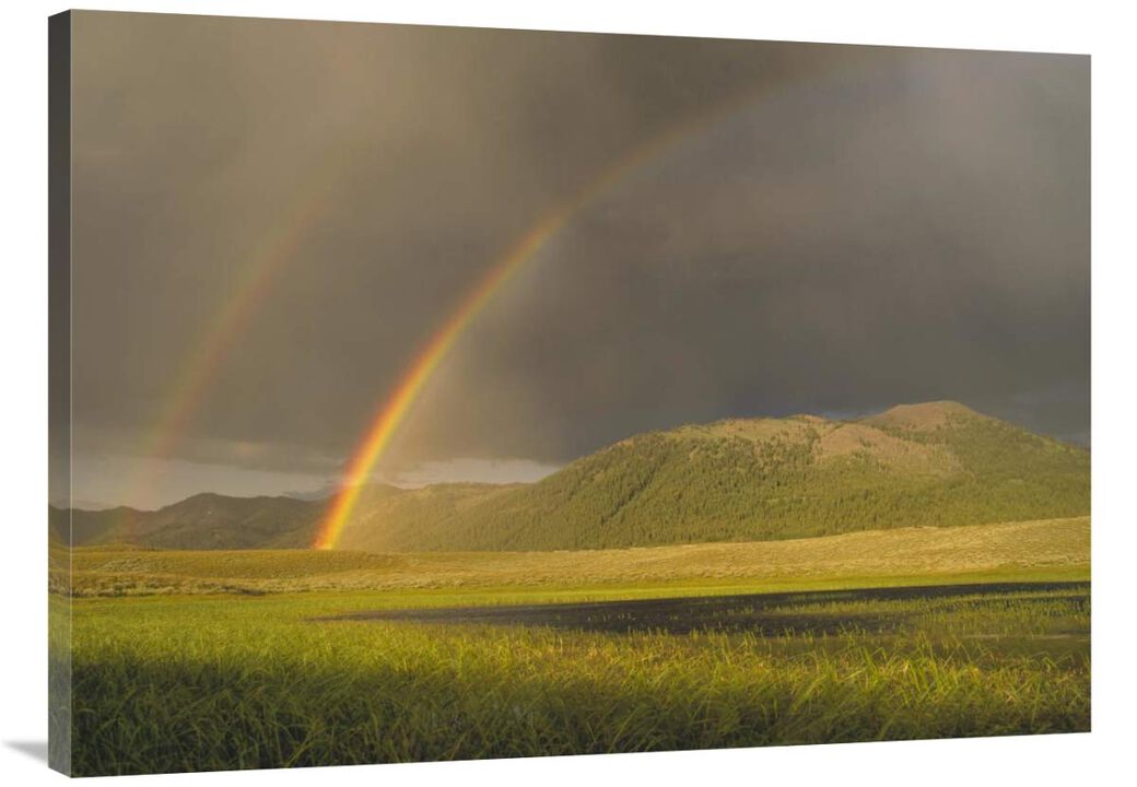 Rainbow over Boulder Mountains, Idaho-Canvas Art-40x30