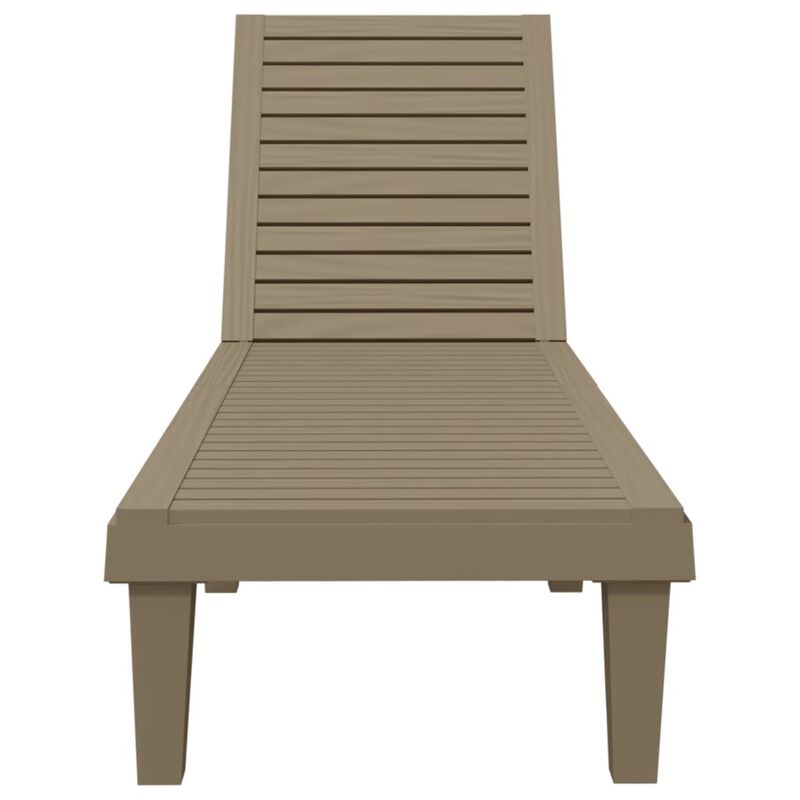 vidaXL Sun Lounger Light Brown 61"x22.8"x32.7" Polypropylene