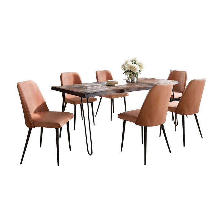 Jofran Nature's Edge Seven Piece Solid Acacia Dining Set