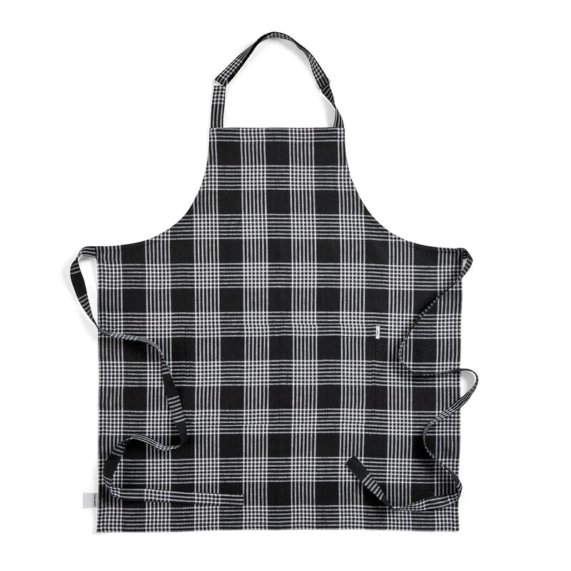 Solino Home 100% Pure Linen Bib Apron 33 x 30 Inch