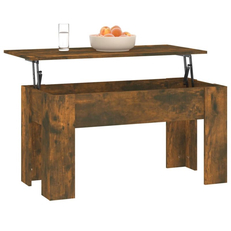 vidaXL Coffee Table Smoked Oak 39.8"x19.3"x20.5" Engineered Wood