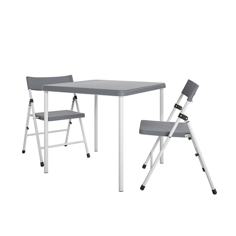 COSCO Kid's 3-Piece Activity Set with Folding Chairs, White