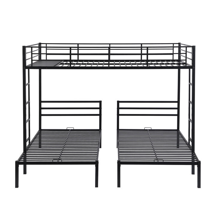 Merax Classic Triple Bunk Bed  with Built-in Shelf