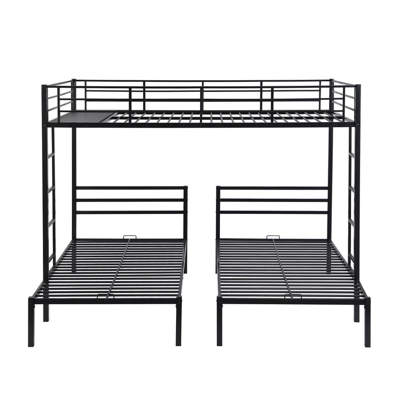 Merax Classic Triple Bunk Bed  with Built-in Shelf