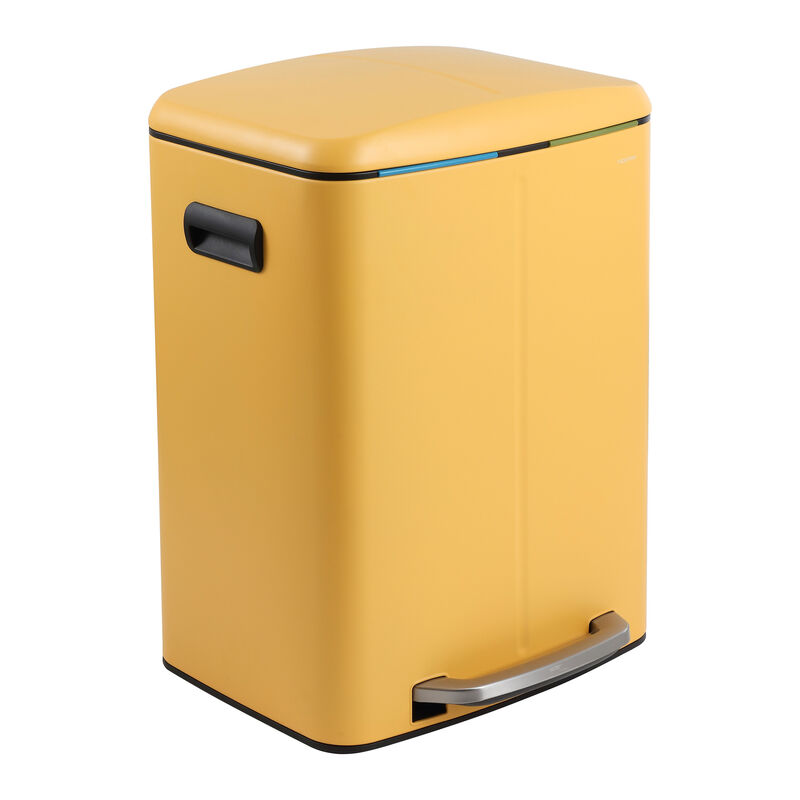 Marco Rectangular Double Bucket Trash Can with Soft-Close Lid
