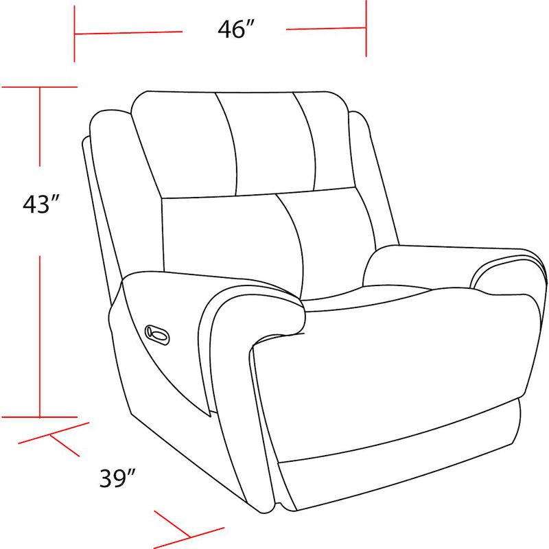 Parker Living Spencer - Tide Pebble Power Recliner