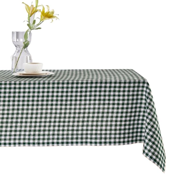 Solino Home 100% Pure Linen Tablecloth | Gingham Check