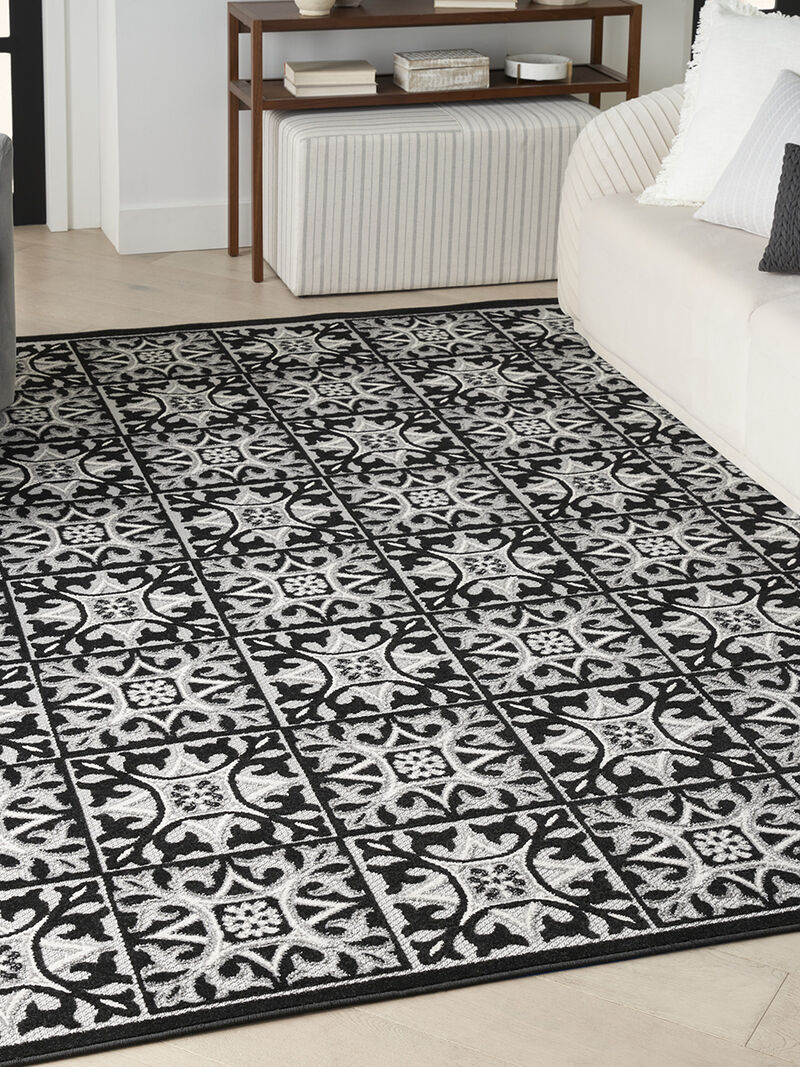 Aloha ALH34 Black/White 6' x 9' Rug