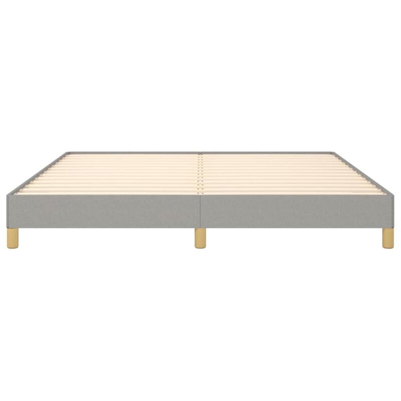 vidaXL California King Size Bed Frame with Fabric Finish, Light Gray, Suitable for 72"x83.9" Mattress, Modern Double Bed, 85"x73.2"x9.8"