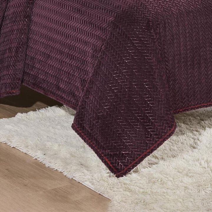 Chevron Reversible and Comfortable Braided Oversized Plush All Season Blanket