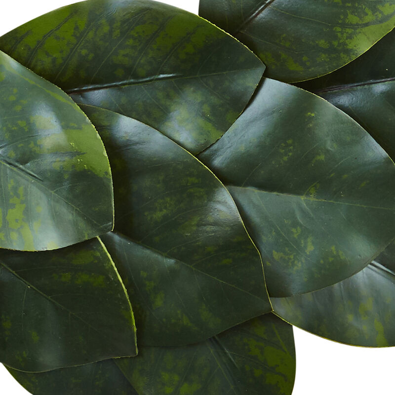Nearly Natural 24-in Magnolia Leaf Wreath