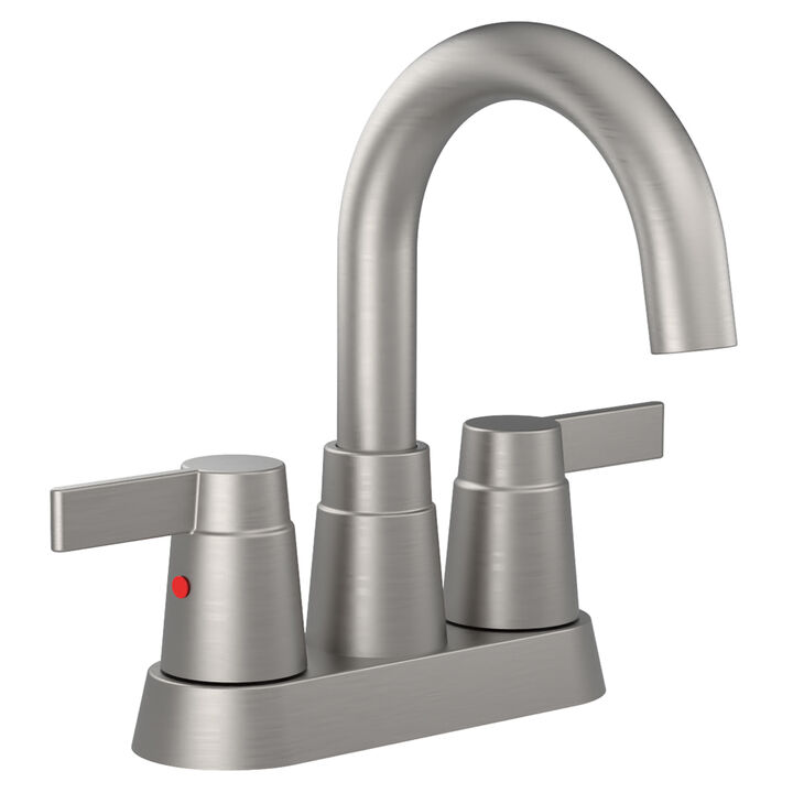 2-Handle Bathroom Faucet with 360° Swivel High Arc Spout for 3-Hole Vanity Sink