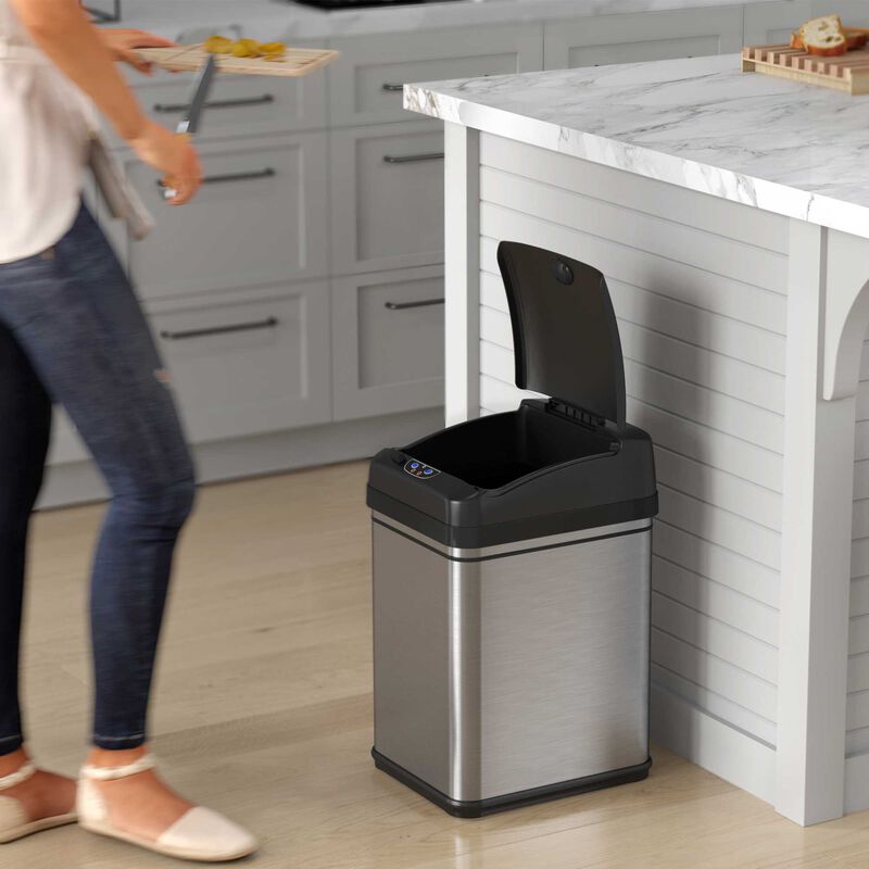 iTouchless 8 Gallon / 30 Liter Sensor Trash Can with Pet-Proof Lid
