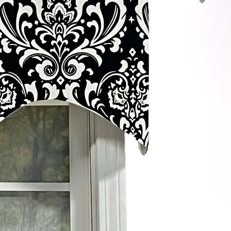 Ozbourne Cornice Syel 3" Rod Pocket Valance 50" x 17" Black by RLF Home