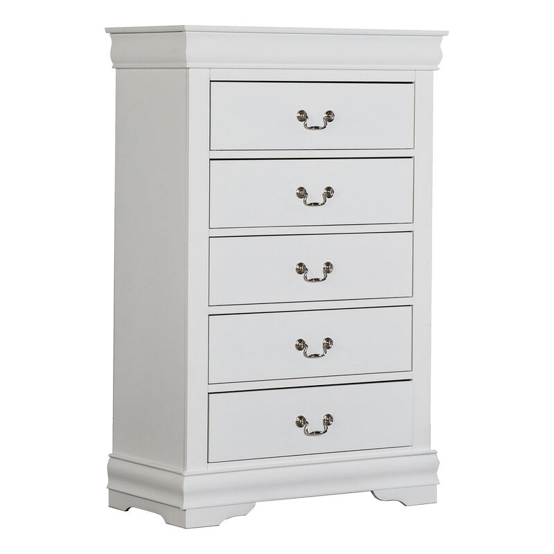 Ry Three Piece Full Size Bedroom Set, Sleek Modern Transitional Style, White - Benzara