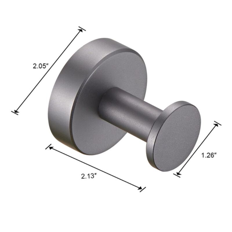 Round Base Wall-Mounted Coat Hook with Screws Sturdy Hanger for Entryway & Closet