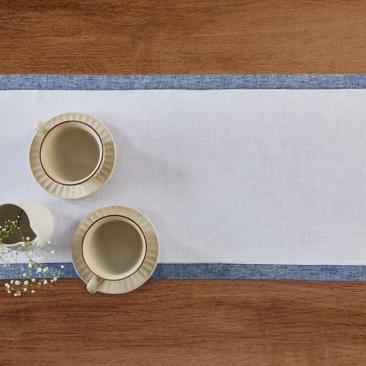 Solino Home 100% Pure Linen Table Runner 14 x 72 Inch | Classic