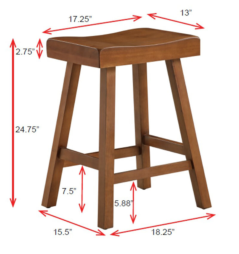 Jackson 24 in. Backless Wood Bar Stool