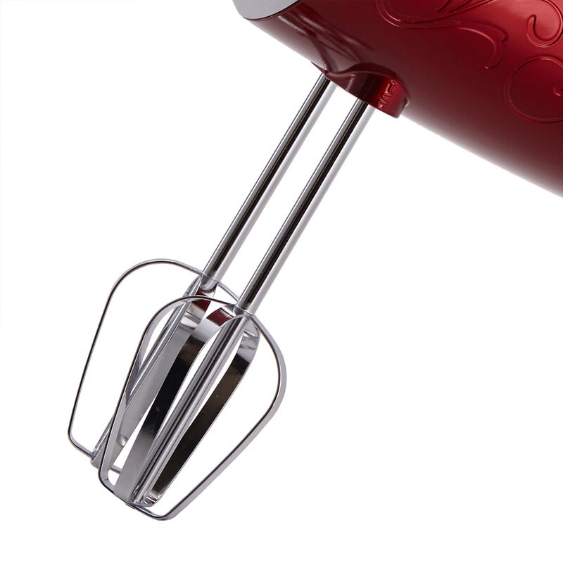 Brentwood 5 Speed Hand Mixer- Red