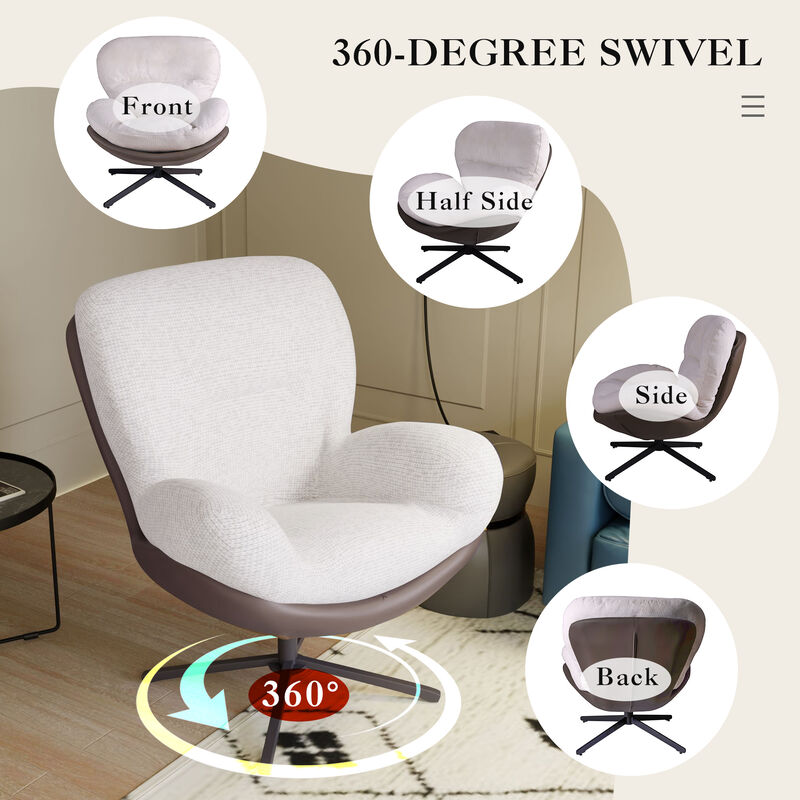Merax 360° Degree Swivel Reading Chair Accent Chair