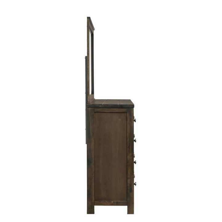 New Classic Furniture Furniture Blue Ridge Solid Wood 9-Drawer Dresser in Rustic Gray